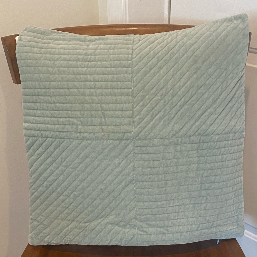 H&M Home Stitched Velvet Pillow Cover